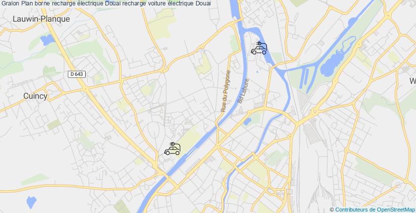 plan bornes recharge électrique Douai