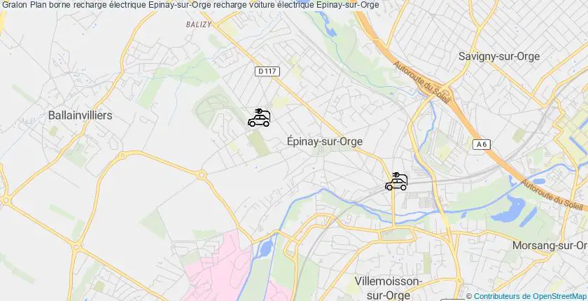 plan bornes recharge électrique Epinay-sur-Orge