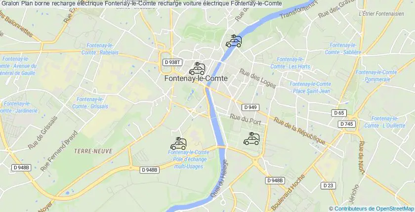 plan bornes recharge électrique Fontenay-le-Comte