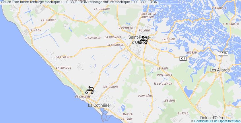 plan bornes recharge électrique L'ILE D'OLERON