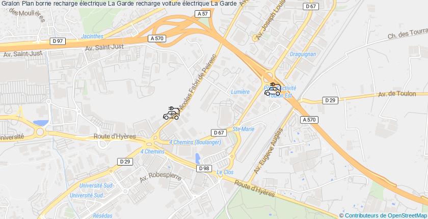 plan bornes recharge électrique La Garde