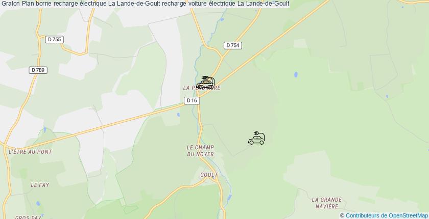 plan bornes recharge électrique La Lande-de-Goult