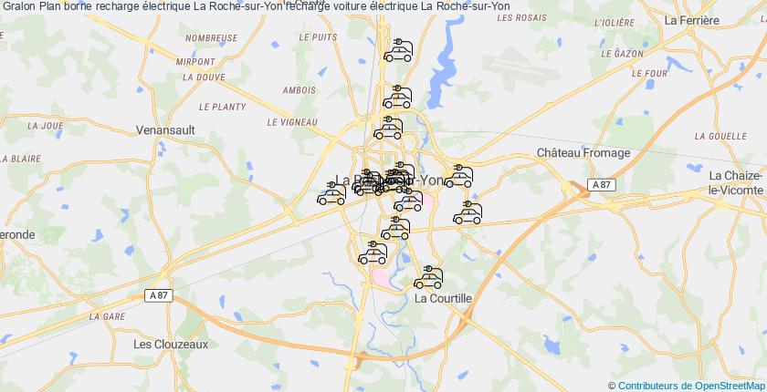 plan bornes recharge électrique La Roche-sur-Yon