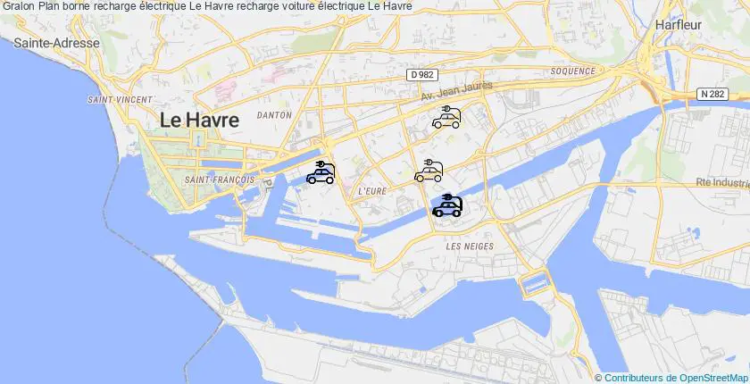 plan bornes recharge électrique Le Havre