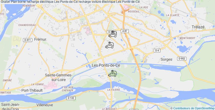 plan bornes recharge électrique Les Ponts-de-Cé