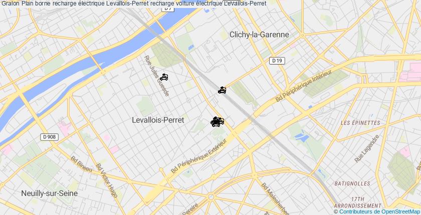plan bornes recharge électrique Levallois-Perret