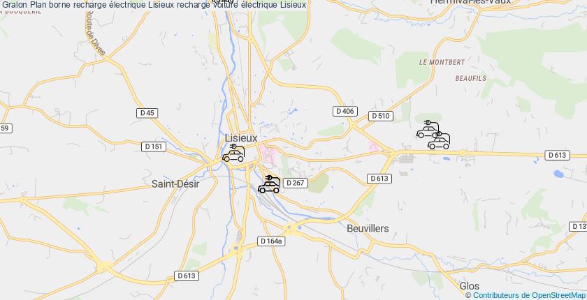 plan bornes recharge électrique Lisieux