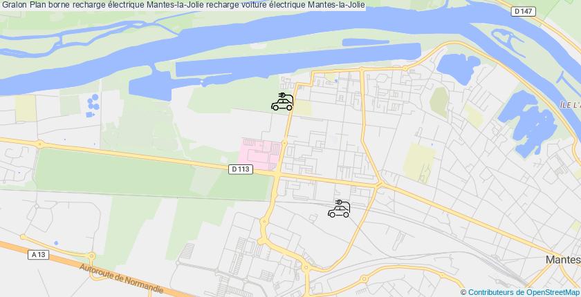 plan bornes recharge électrique Mantes-la-Jolie