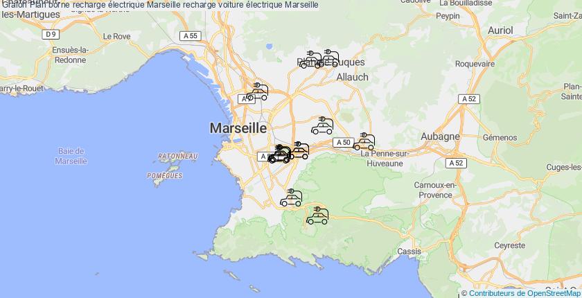 plan bornes recharge électrique Marseille