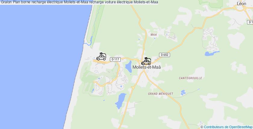 plan bornes recharge électrique Moliets-et-Maa