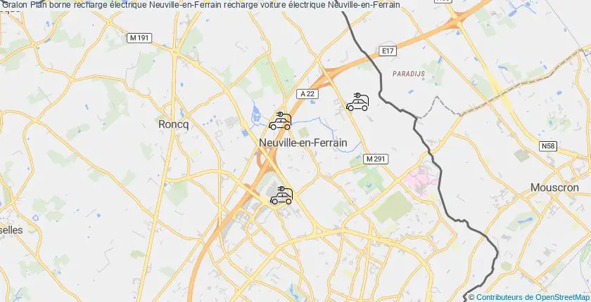 plan bornes recharge électrique Neuville-en-Ferrain