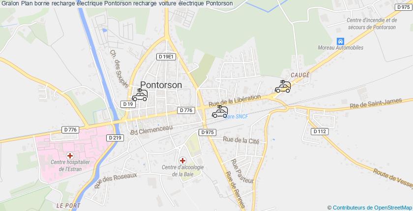 plan bornes recharge électrique Pontorson