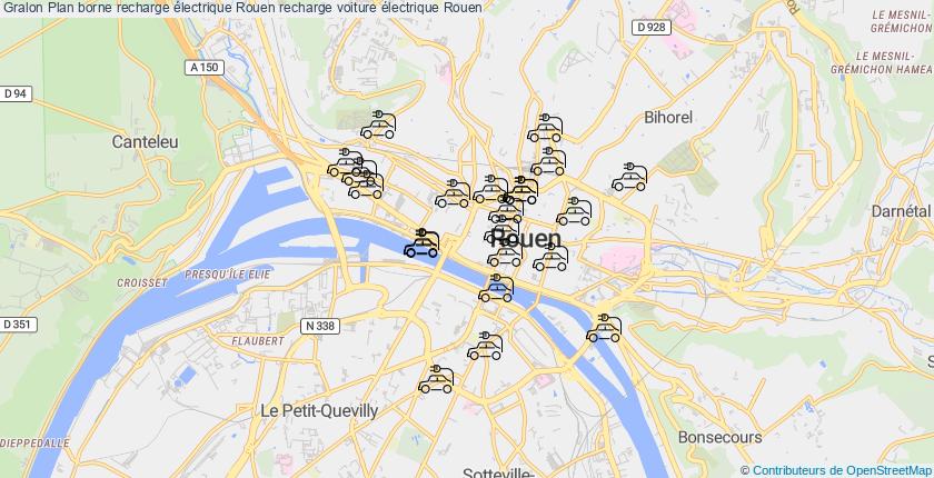 plan bornes recharge électrique Rouen