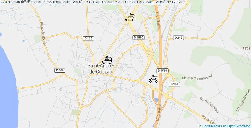 plan bornes recharge électrique Saint-André-de-Cubzac