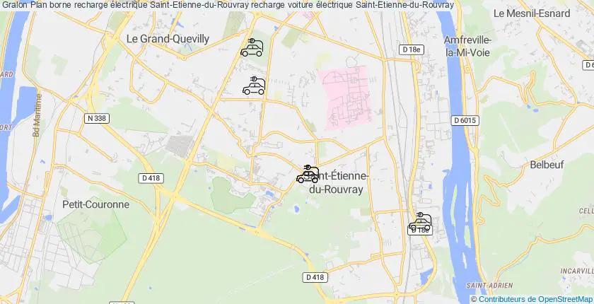 plan bornes recharge électrique Saint-Etienne-du-Rouvray