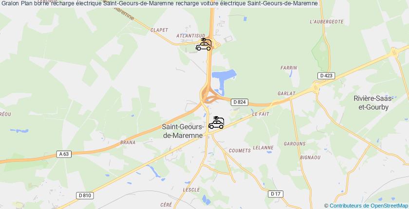 plan bornes recharge électrique Saint-Geours-de-Maremne
