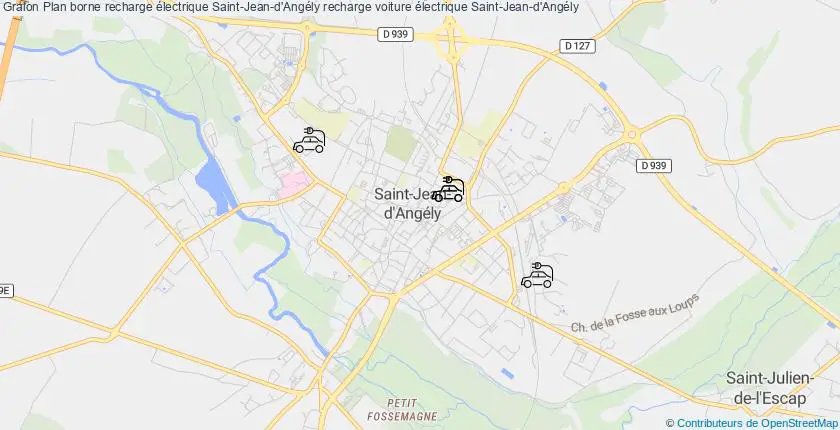 plan bornes recharge électrique Saint-Jean-d'Angély