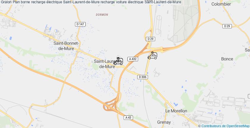 plan bornes recharge électrique Saint-Laurent-de-Mure