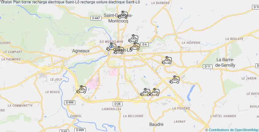 plan bornes recharge électrique Saint-Lô
