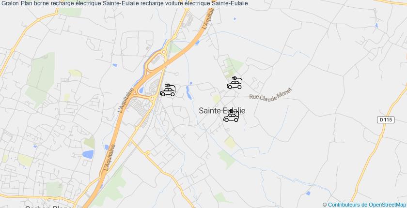 plan bornes recharge électrique Sainte-Eulalie