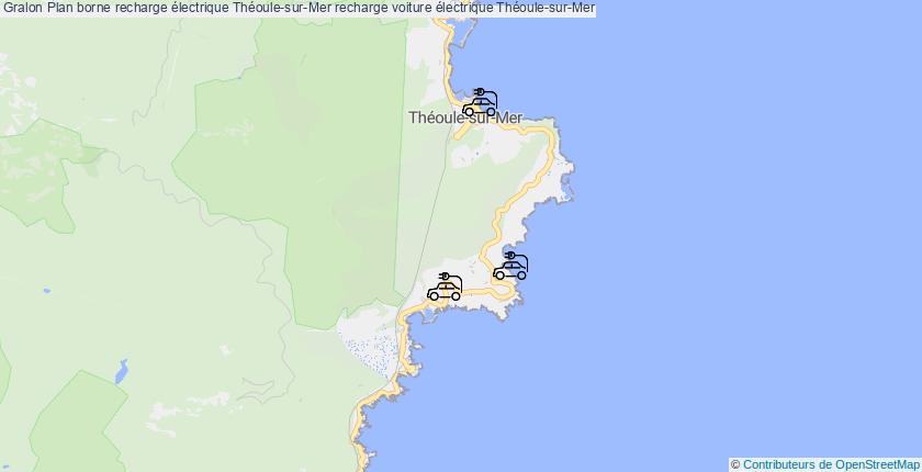 plan bornes recharge électrique Théoule-sur-Mer