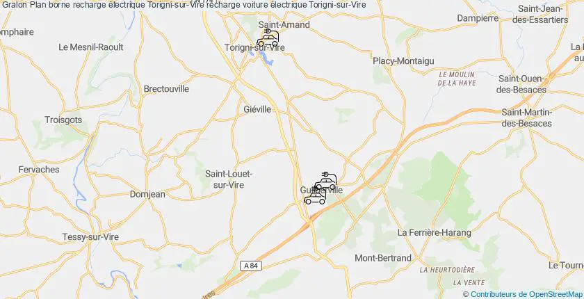 plan bornes recharge électrique Torigni-sur-Vire