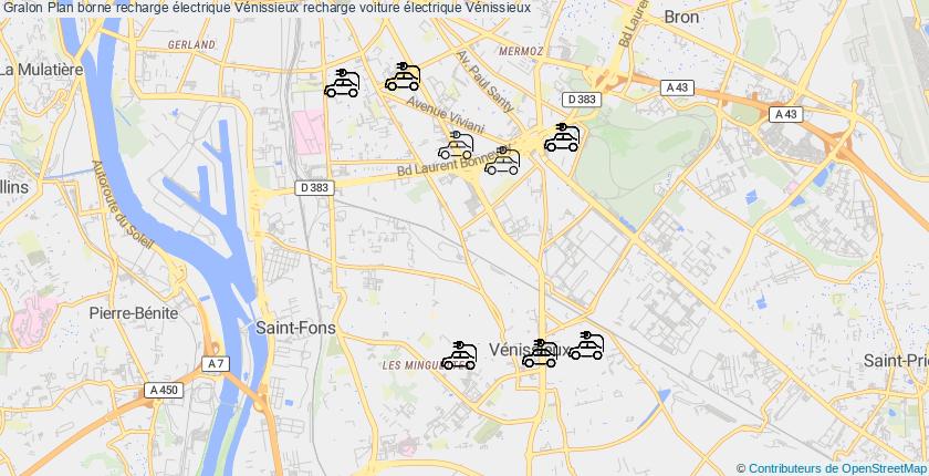 plan bornes recharge électrique Vénissieux