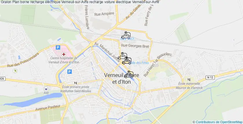 plan bornes recharge électrique Verneuil-sur-Avre