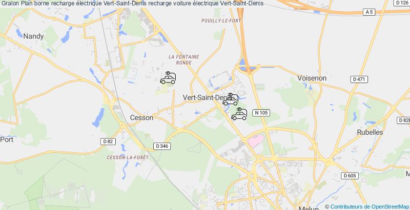 plan bornes recharge électrique Vert-Saint-Denis