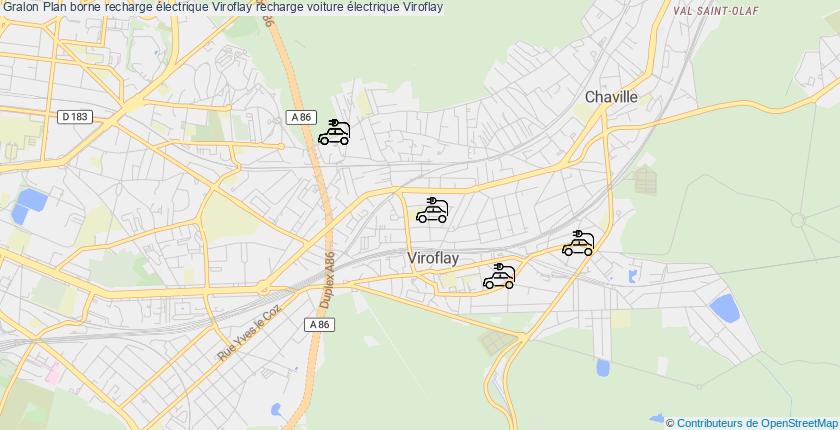 plan bornes recharge électrique Viroflay
