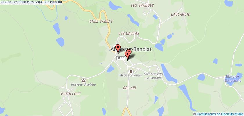 plan défibrillateurs Abjat-sur-Bandiat