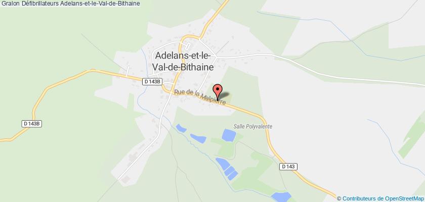 plan défibrillateurs Adelans-et-le-Val-de-Bithaine