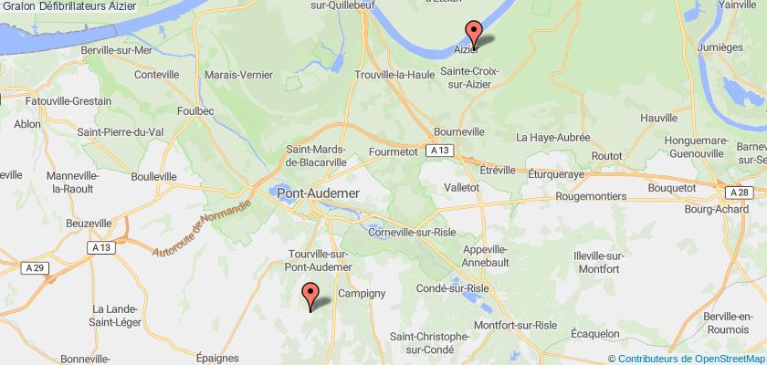 plan défibrillateurs Aizier