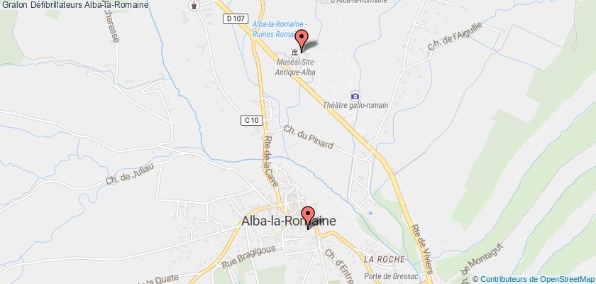 plan défibrillateurs Alba-la-Romaine
