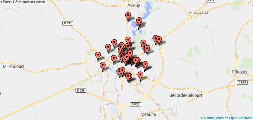 plan défibrillateurs Albert