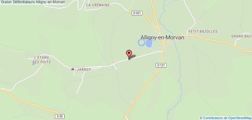 plan défibrillateurs Alligny-en-Morvan