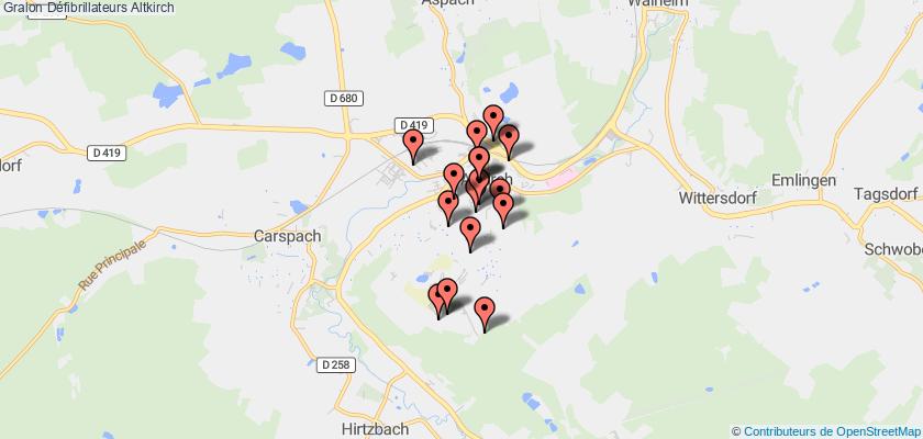 plan défibrillateurs Altkirch