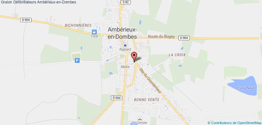 plan défibrillateurs Ambérieux-en-Dombes