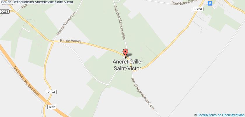 plan défibrillateurs Ancretiéville-Saint-Victor
