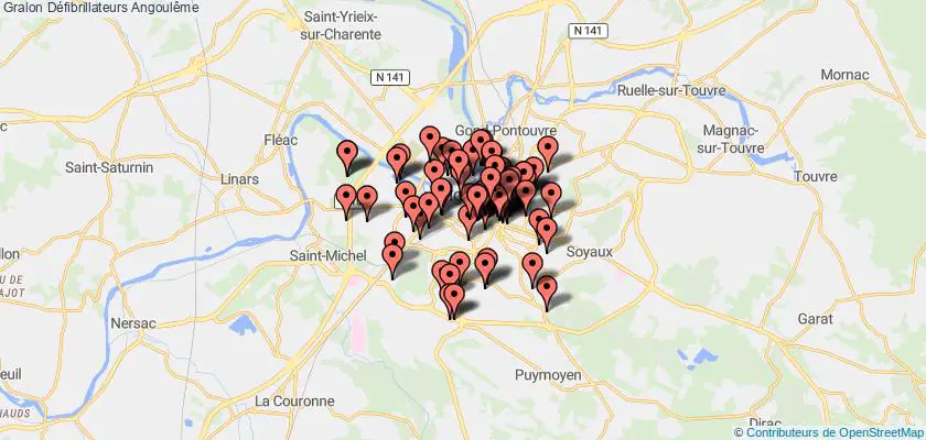 plan défibrillateurs Angoulême