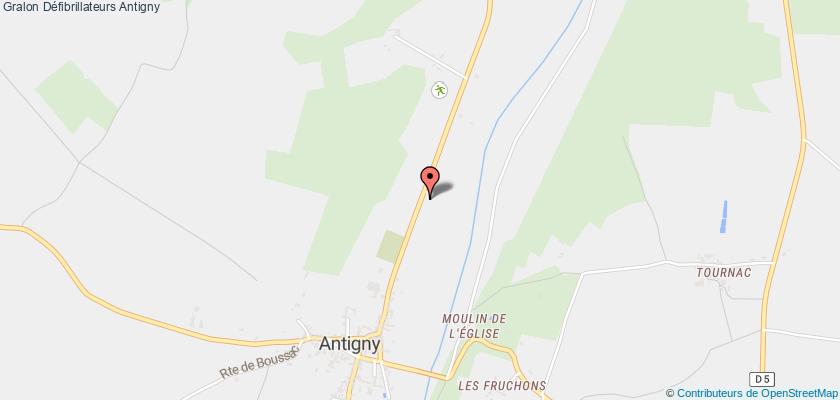 plan défibrillateurs Antigny
