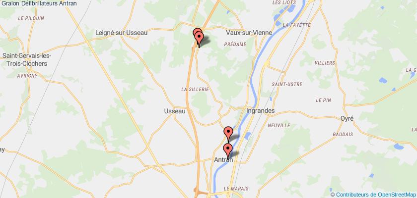 plan défibrillateurs Antran