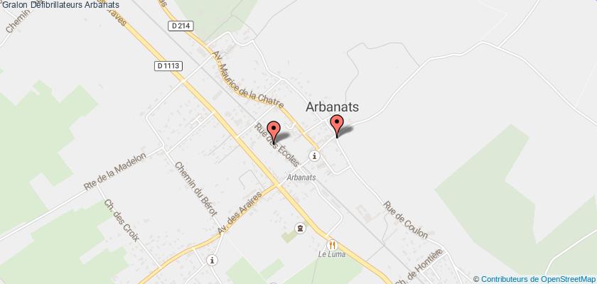 plan défibrillateurs Arbanats
