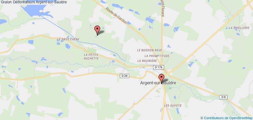 plan défibrillateurs Argent-sur-Sauldre