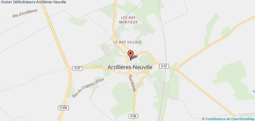 plan défibrillateurs Arzillières-Neuville