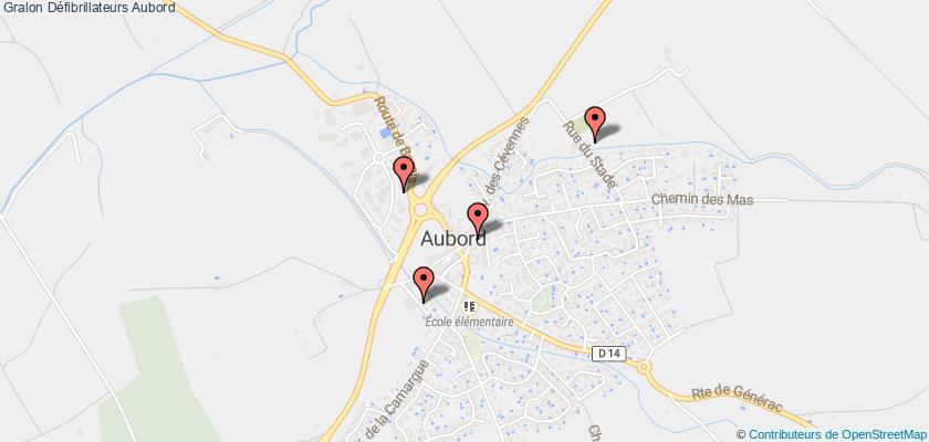 plan défibrillateurs Aubord