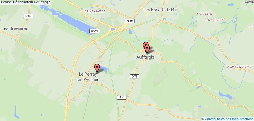 plan défibrillateurs Auffargis
