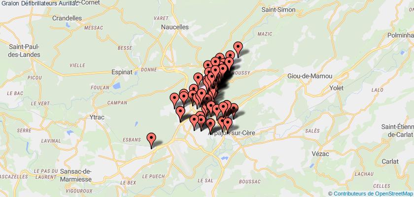 plan défibrillateurs Aurillac