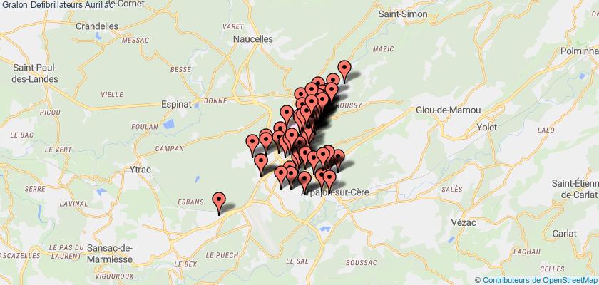 plan défibrillateurs Aurillac