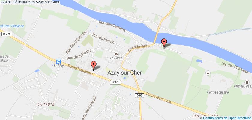 plan défibrillateurs Azay-sur-Cher
